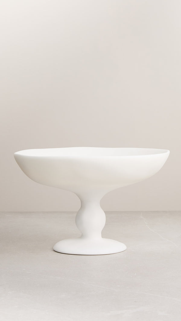 Pedestal Large Bowl, White