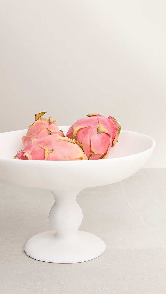 Pedestal Large Bowl, White