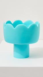 Fleur Small Footed Bowl, Turquoise