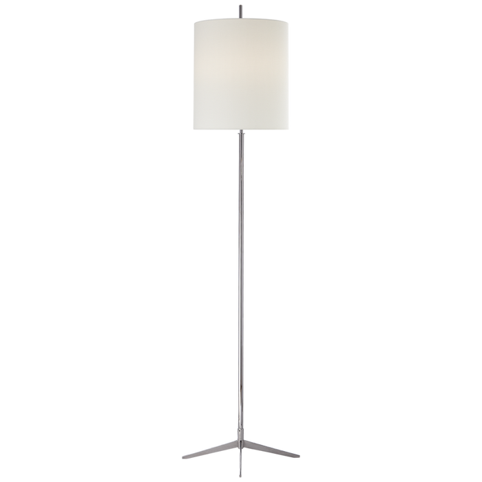Caron Floor Lamp, Polished Nickel