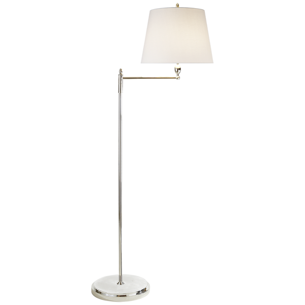 Paulo Floor Light, Polished Nickel