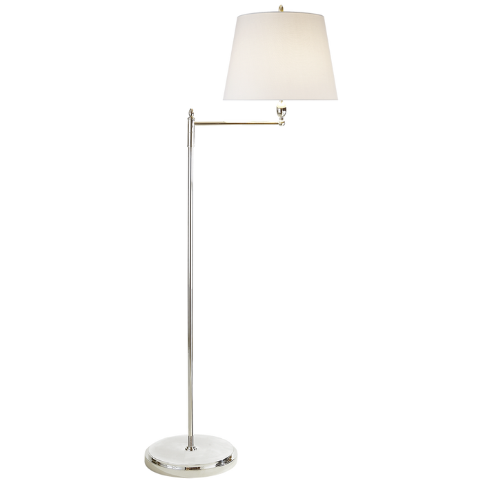 Paulo Floor Light, Polished Nickel