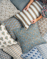 Lido Tobacco Linen Cushion, 14" x 22"