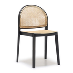 Luk Rattan Dining Chair, Light Oak/Black