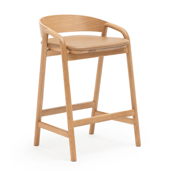 Inlay Counter Stool, Light Oak/Montana Canyon