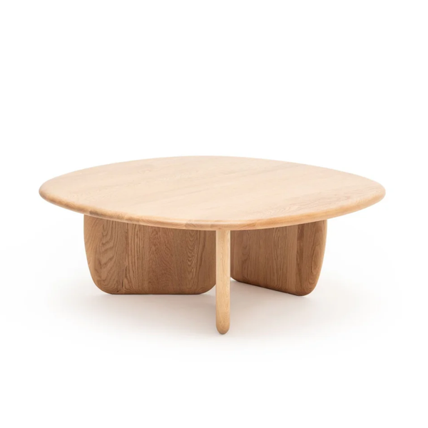 Eden Coffee Table, Light Oak, 39.4"Dia × 13.8"H