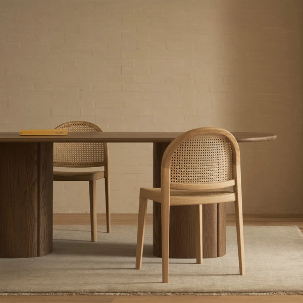 Luk Rattan Dining Chair - Light Oak
