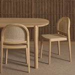 Luk Rattan Dining Chair - Light Oak