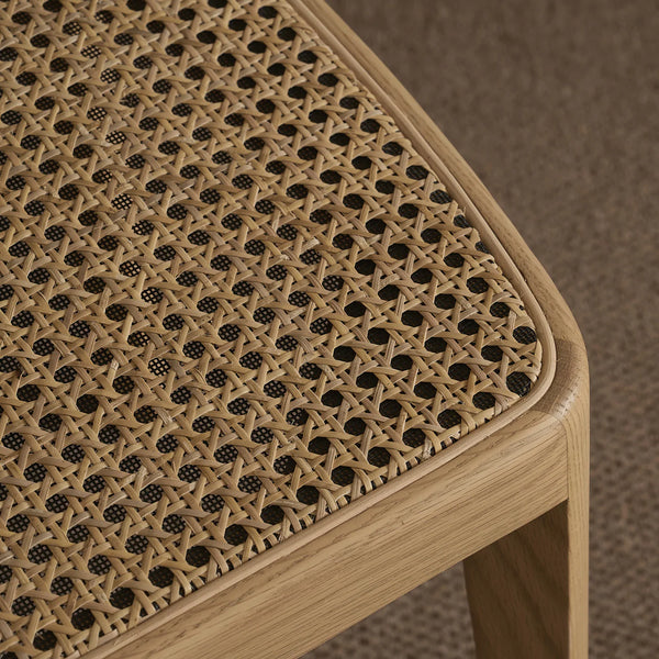 Luk Rattan Dining Chair - Light Oak