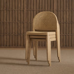 Luk Rattan Dining Chair - Light Oak