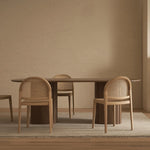 Luk Rattan Dining Chair - Light Oak