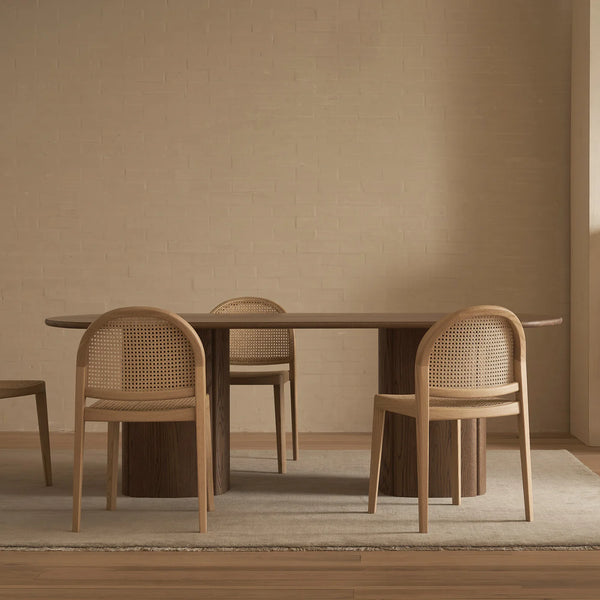 Luk Rattan Dining Chair - Light Oak