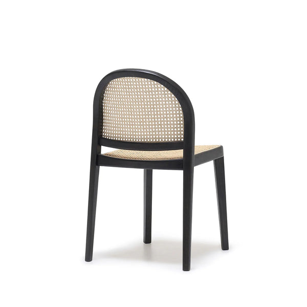 Luk Rattan Dining Chair, Light Oak/Black