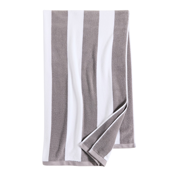 Cabana Stripe Beach Towel, Grey