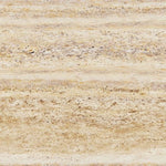 Victoria Coffee Table - Aluminum Bone/Travertine Natural, 63"W x 35.4"D