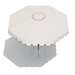 Ocean Master M1, Classic Centre Post, 9ft Octagon, Espresso/Scallop, Belize Interior Softscape
