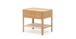 Tye Nightstand, Light Oak, Travertine, 23.6"W × 17.7"D × 21.7"H
