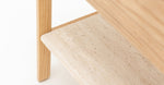Tye Nightstand, Light Oak, Travertine, 23.6"W × 17.7"D × 21.7"H