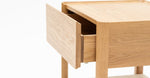 Tye Nightstand, Light Oak, Travertine, 23.6"W × 17.7"D × 21.7"H