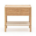 Tye Nightstand, Light Oak, Travertine, 23.6"W × 17.7"D × 21.7"H