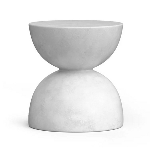 Cabo Side Table, White Rock