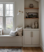 Liam Small Articulating Sconce, Hand-Rubbed Antique Brass/Matte White