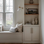 Liam Small Articulating Sconce, Hand-Rubbed Antique Brass/Matte White