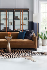 Spy Glass Side Table, Ombre Leaf, 12" dia x 25"H
