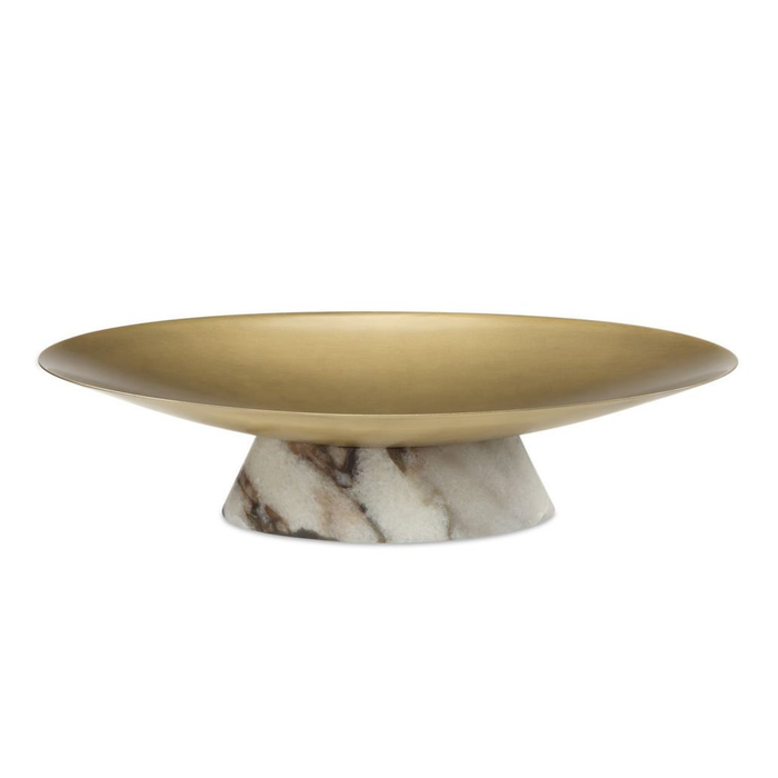 Coup de Grace Low Bowl - White Chocolate Marble, 16"W