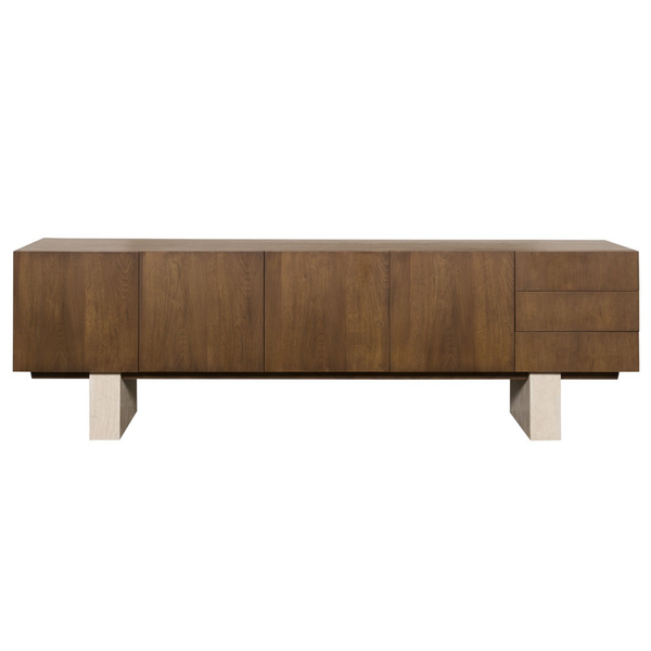 Edge Entertainment Center - Light Umber, 100"W x 19"D x 32"H