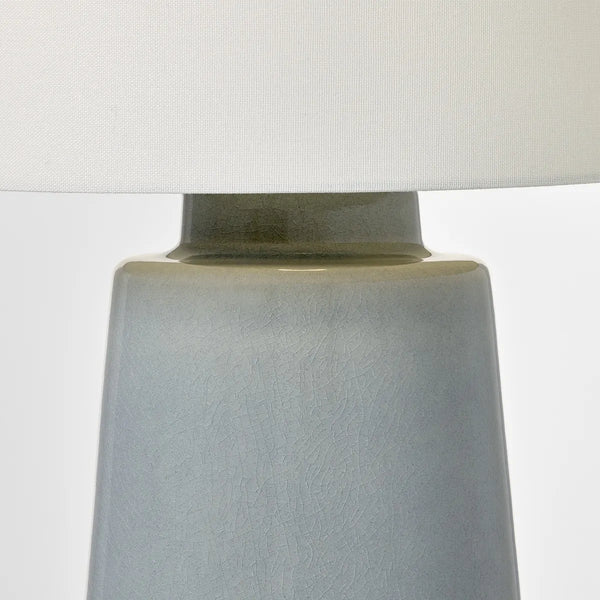 Vessel Medium Table Lamp, Blue Anglia Crackle, 23"H