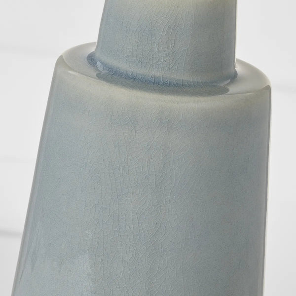 Vessel Medium Table Lamp, Blue Anglia Crackle, 23"H