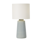 Vessel Medium Table Lamp, Blue Anglia Crackle, 23"H