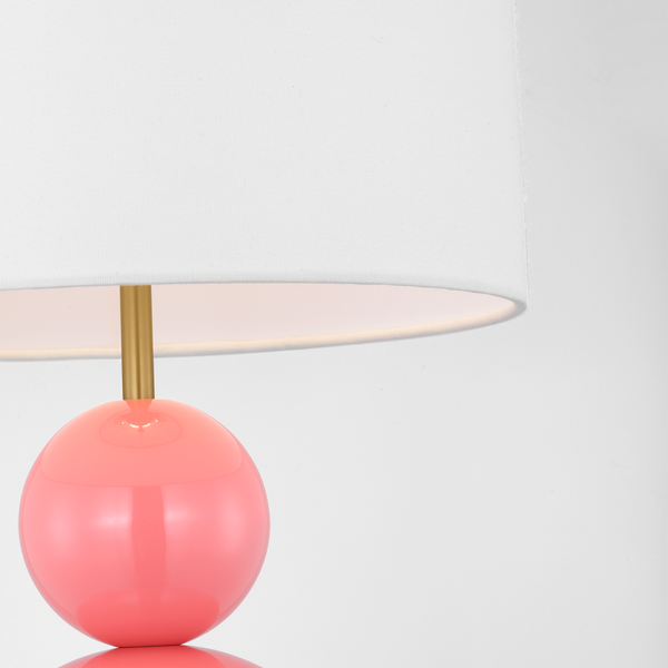 Suki Medium Table Lamp, Coral