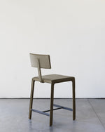 Cato Top Grain Leather Counter Stool, Flint