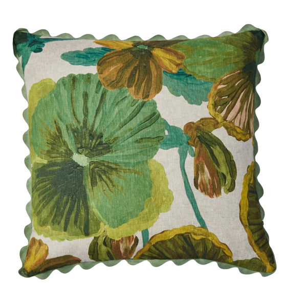 Wild Pansy Verde, 24" X 24"