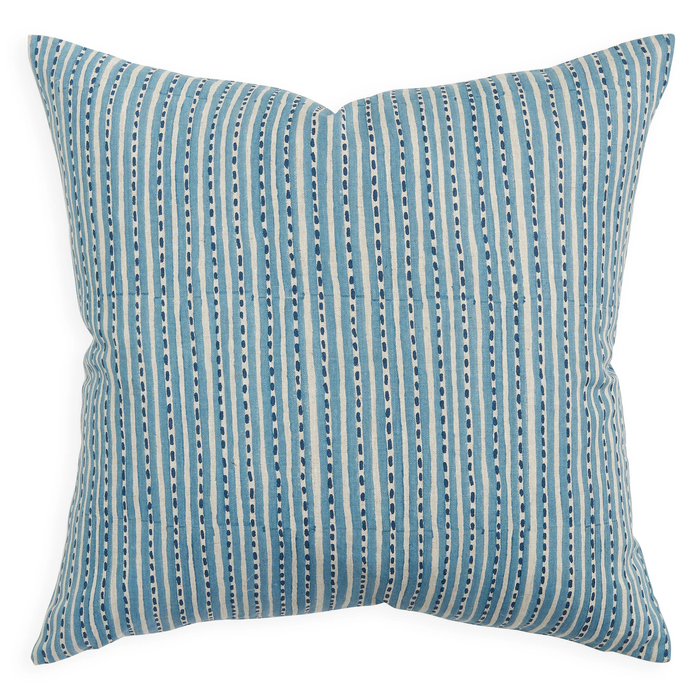 Comino Azure Linen Cushion, 20" x 20"