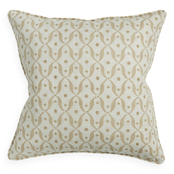Genoa Elm Linen Cushion, 20" x 20"