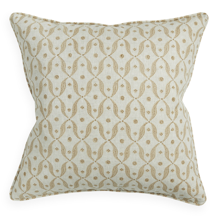 Genoa Elm Linen Cushion, 20" x 20"