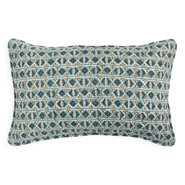 Ishtar Tobacco Linen Cushion, 14" x 22"