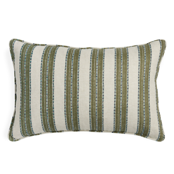 Kesula Slate Linen Cushion, 14" x 22"