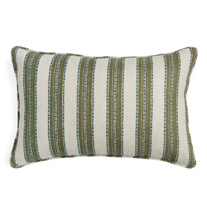 Kesula Slate Linen Cushion, 14" x 22"