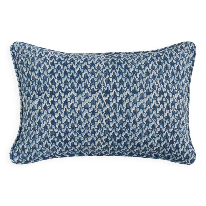 Biarritz Riviera Linen Cushion, 12" x 18"