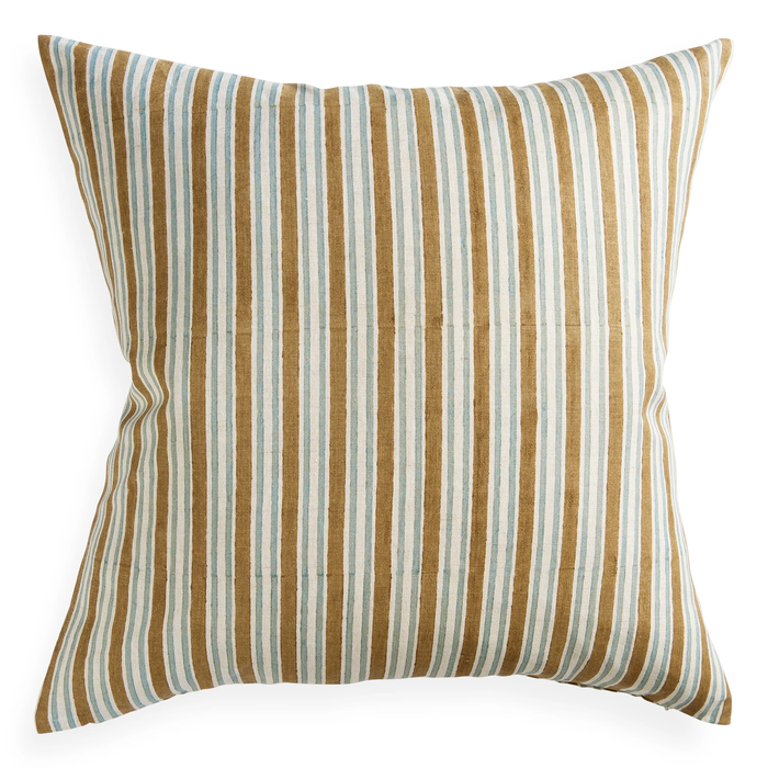 Alacha Saffron Linen Cushion, 22" x 22"