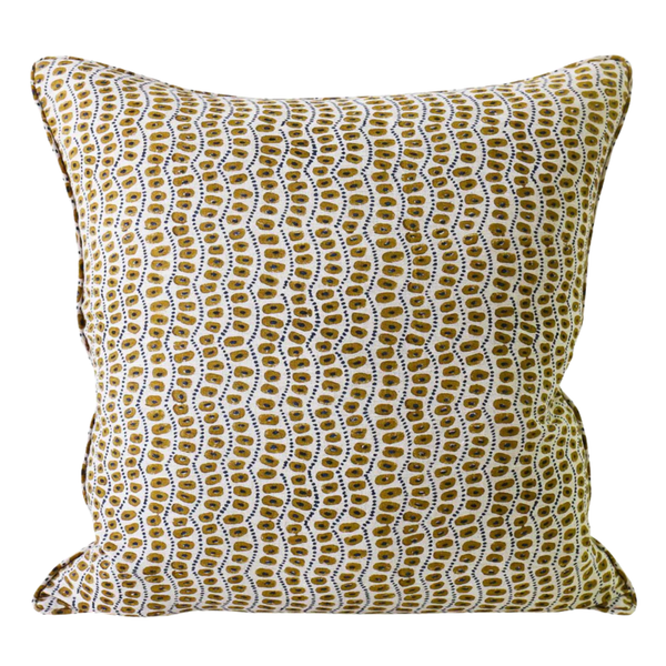 Amulet Tobacco Linen Cushion, 20" x 20"