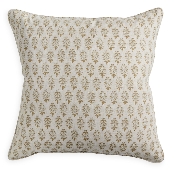 Ashfa Elm Linen Cushion, 22" x 22"