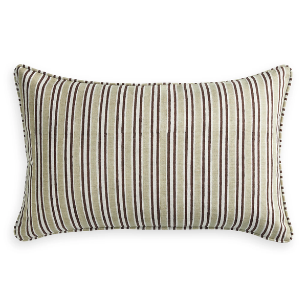 Alacha Juniper Linen Cushion, 14" x 22"