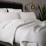 H by Frette Waves Bedspread, White, King & Queen