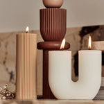 Wide Column Pillar Candle, Honey