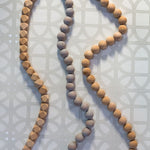 Wood Bead Garland, Gray, 72"